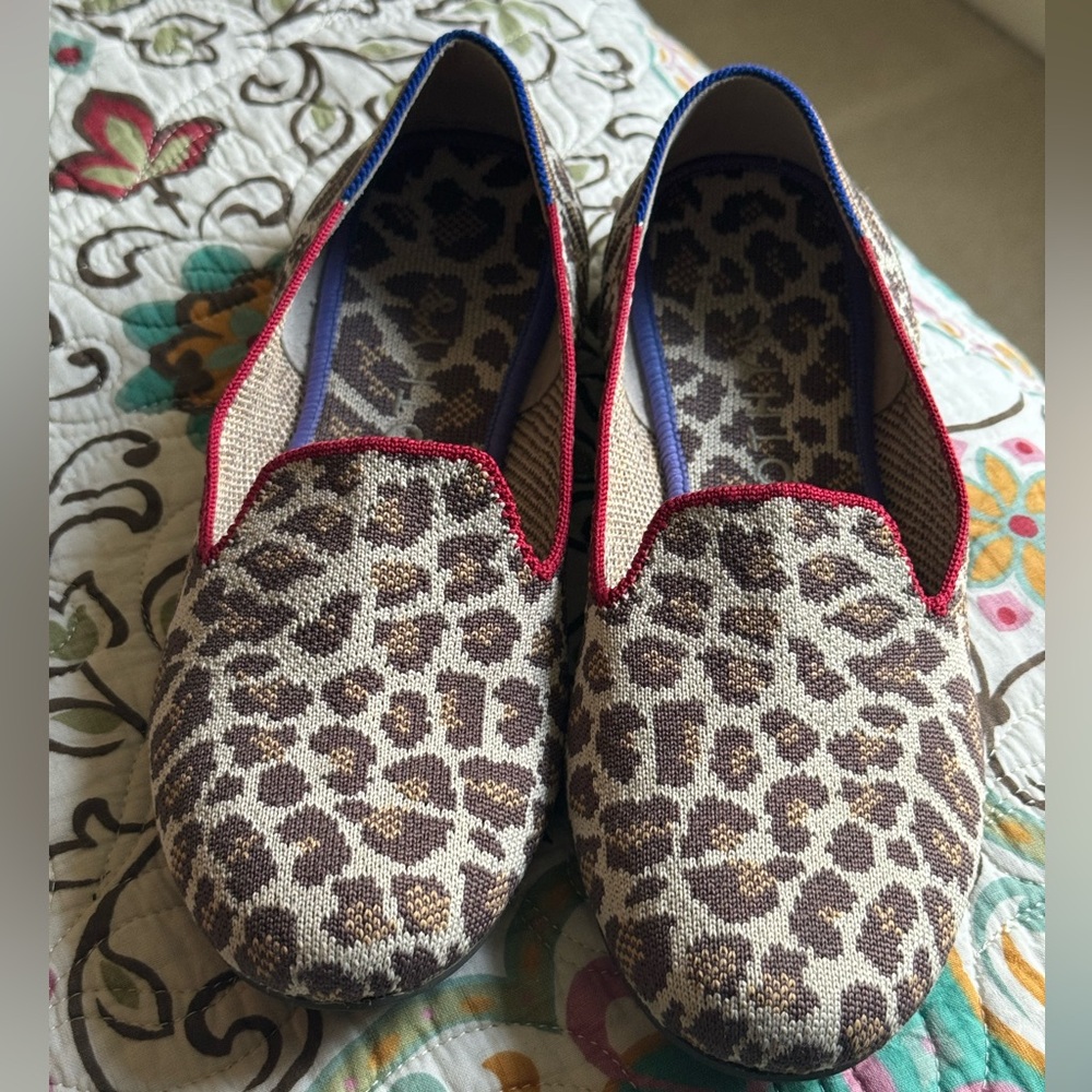 Rothy's OG loafer in leopard.  EUC
